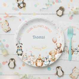 すべてのポーティ動物の誕生日パーティーを呼ぶ ペーパープレート