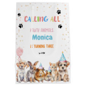 すべてのポーティ動物の誕生日パーティーを呼ぶ ミディアムペーパーバッグ (裏面)