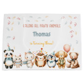 すべてのポーティ動物の誕生日パーティーを呼ぶ ラージペーパーバッグ (正面)