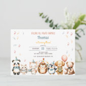 すべてのポーティ動物の誕生日パーティーを呼ぶ 招待状 (スタンド正面)