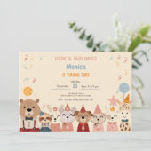 すべてのポーティ動物の誕生日パーティーを呼ぶ 招待状 (スタンド正面)