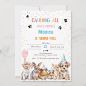 すべてのポーティ動物の誕生日パーティーを呼ぶ 招待状 (正面)