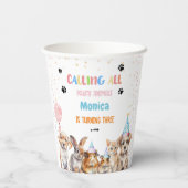 すべてのポーティ動物の誕生日パーティーを呼ぶ 紙コップ (裏面)