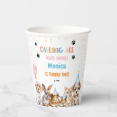 すべてのポーティ動物の誕生日パーティーを呼ぶ 紙コップ (正面)