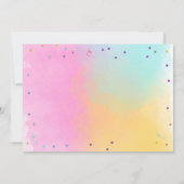 すべてのポーティ動物を呼び出すキャットキットガール誕生日 招待状 (裏面)