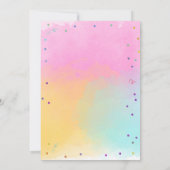 すべてのポーティ動物を呼び出すキャットキットガール誕生日 招待状 (裏面)