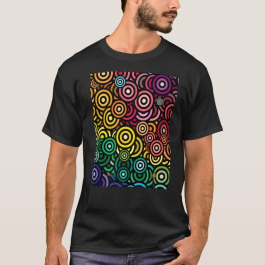 すべてのマイお気に入りのサークル同心円虹プレミ Tシャツ (正面)