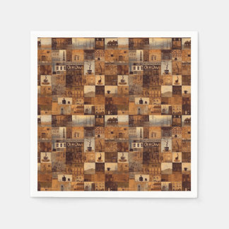 すべてのマイコーヒーパッチワークキルトパターンNo4 スタンダードカクテルナプキン