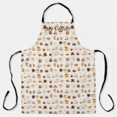 すべてのマイコーヒーパッチワークキルトパターンNo7 エプロン (正面)