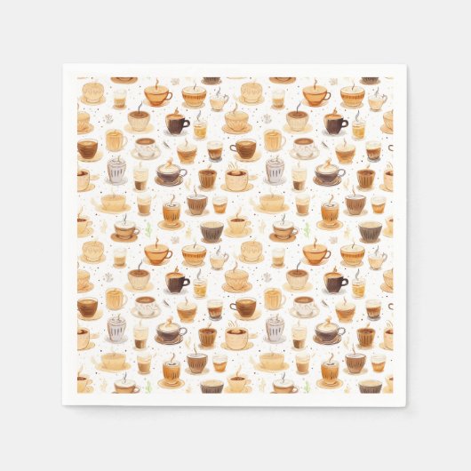 すべてのマイコーヒーパッチワークキルトパターンNo8 スタンダードカクテルナプキン (正面)