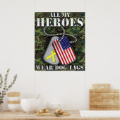 すべてのマイヒーローズ衣服ドッグタグ ポスター (キッチン)