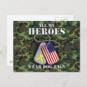 すべてのマイヒーローズ衣服ドッグタグ – 迷彩柄 ポストカード (正面/裏面)