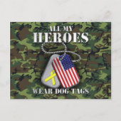 すべてのマイヒーローズ衣服ドッグタグ – 迷彩柄 ポストカード (正面)