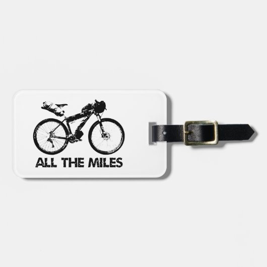 すべてのマイルをバイクパッキング ラゲッジタグ (正面横)