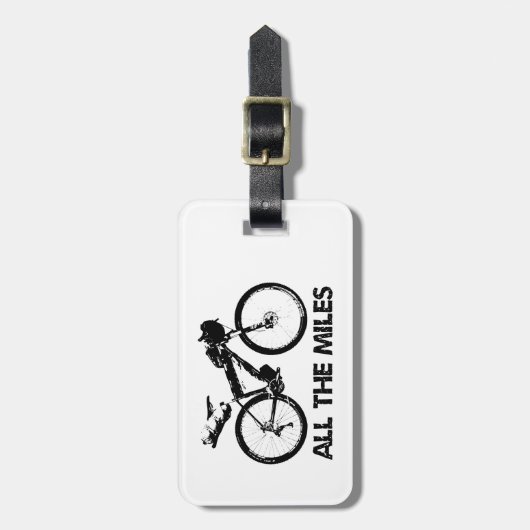 すべてのマイルをバイクパッキング ラゲッジタグ (正面縦)