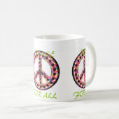 すべてのマグのための数々のな平和 コーヒーマグカップ (正面右)