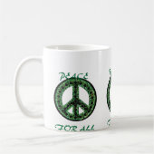 すべてのマグのための緑の平和 コーヒーマグカップ (左)