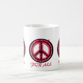 すべてのマグのための赤い平和 コーヒーマグカップ (中央)