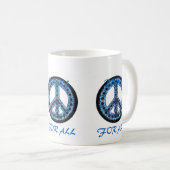 すべてのマグのための青い平和 コーヒーマグカップ (正面右)