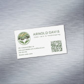 すべてのモダンシーズ気にンの芝生と造園のロゴ マグネット名刺 (インサイチュ)