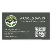 すべてのモダンシーズ気にンの芝生と造園のロゴ マグネット名刺 (正面)