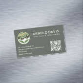 すべてのモダンシーズ気にンの芝生と造園のロゴ マグネット名刺 (インサイチュ)