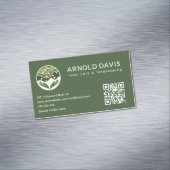 すべてのモダンシーズ気にンの芝生と造園のロゴ マグネット名刺 (インサイチュ)