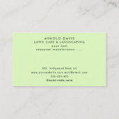 すべてのモダンシーズ気にンの芝生と造園のロゴ 名刺 (裏面)