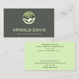 すべてのモダンシーズ気にンの芝生と造園のロゴ 名刺