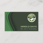 すべてのモダンシーズ気にンの芝生と造園のロゴ 名刺 (正面)