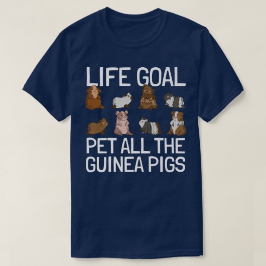すべてのモルモットをペットにする Tシャツ (デザイン正面)