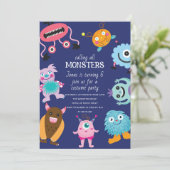 すべてのモンスターのためのハロウィンの誕生日 招待状 (スタンド正面)