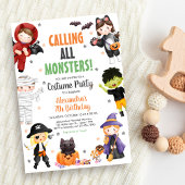 すべてのモンスターのコスチュームをハロウィン誕生日 招待状
