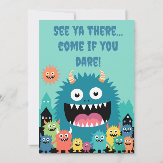 すべてのモンスターをパーソナライズ 招待状 (裏面)