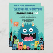 すべてのモンスターをパーソナライズ 招待状 (正面/裏面)