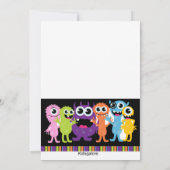 すべてのモンスターを召喚！ ユニセックスの子供の誕生日パーティーの招待状 招待状 (裏面)