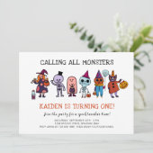 すべてのモンスターを呼び出すハロウィーン1回目の誕生日パーティー 招待状 (スタンド正面)