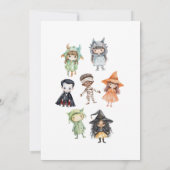 すべてのモンスタースキッズコスチュームハローウィンパーティ 招待状 (裏面)