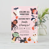 すべてのモンスターハロウィンコスチューム誕生日を呼び出す 招待状 (スタンド正面)