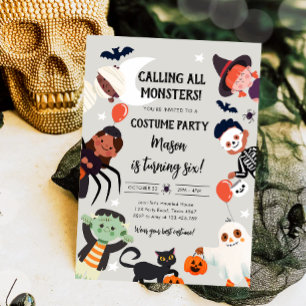 すべてのモンスターハロウィンコスチューム誕生日を呼び出す 招待状