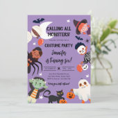 すべてのモンスターハロウィンコスチューム誕生日を呼び出す 招待状 (スタンド正面)