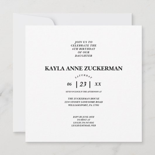 すべてのユニセックス誕生日フォトセッシモダンョン (裏面)