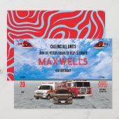 すべてのユニットの呼び出し誕生日招待状 招待状 (正面/裏面)