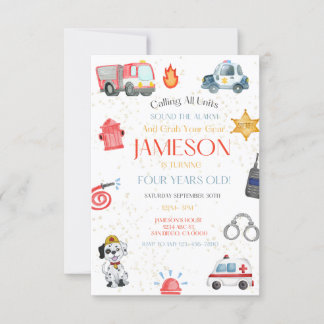 すべてのユニットの呼び出し誕生日招待状 招待状