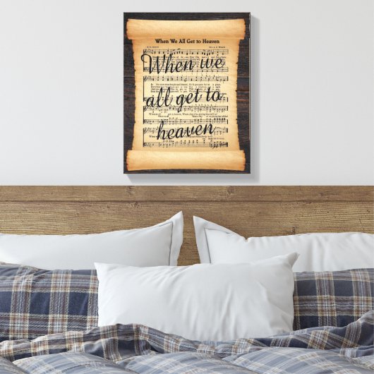 すべてのユーザーが天国ストレッチCanvas Printに到達したとき キャンバスプリント (インサイチュ (寝室))