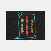 すべてのユーザーが異なるクリックで通信 フリースブランケット (正面(横))