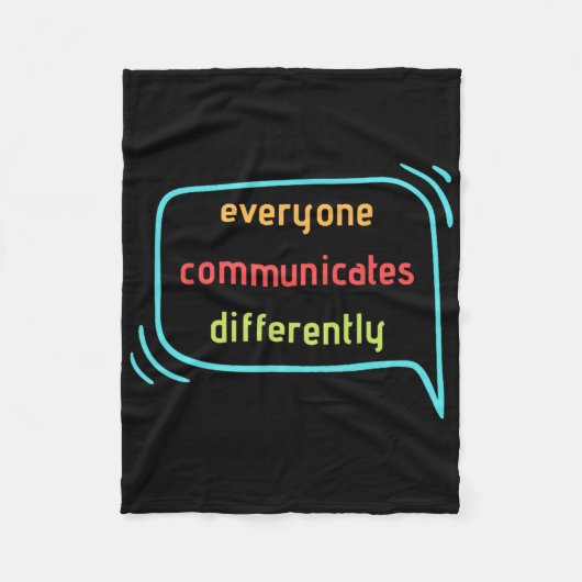 すべてのユーザーが異なるクリックで通信 フリースブランケット (正面)