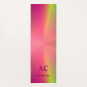 すべてのライトを管理 |緑と赤パーソナライズされた、 ヨガマット (裏面)