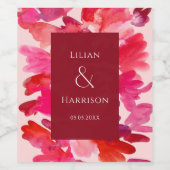 すべてのラブウォーター色ピンク赤ワインラベル ワインラベル (シングルラベル)