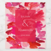 すべてのラブウォーター色ピンク赤ワインラベル ワインラベル (シングルラベル)